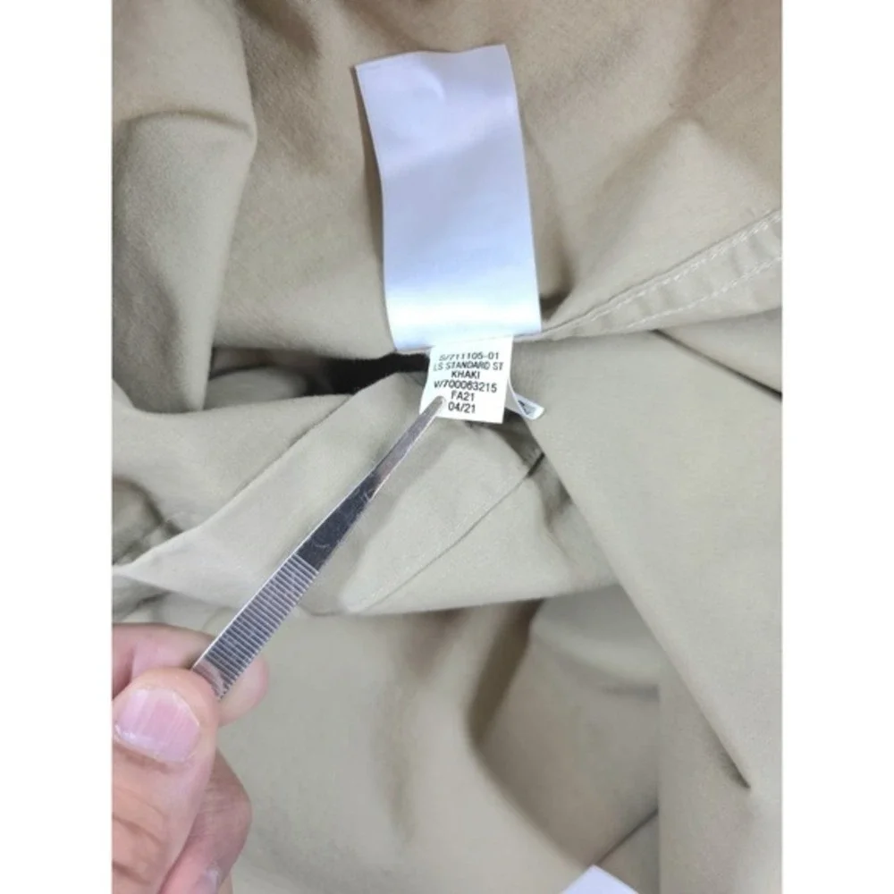 Banana‎ Republic Men's XL Khaki Utility Shirt Long Sleeve Cotton Stretch FA21
